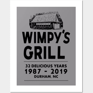 Wimpy's Grill Durham NC 1987-2019 Posters and Art